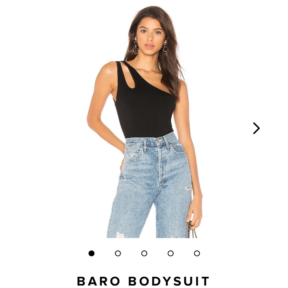 Black One-Shoulder Bodysuit